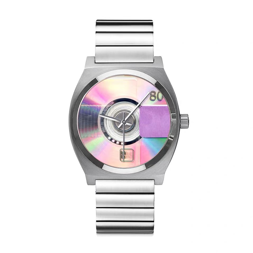 Compound album watch worn on the wrist, lifestyle shot